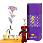 Coffret Rose Eternelle en Or 24k