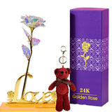 Coffret Rose Eternelle en Or 24k