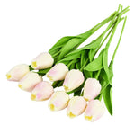 Lot de 10 fleurs artificielles en forme de tulipe