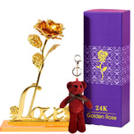 Coffret Rose Eternelle en Or 24k