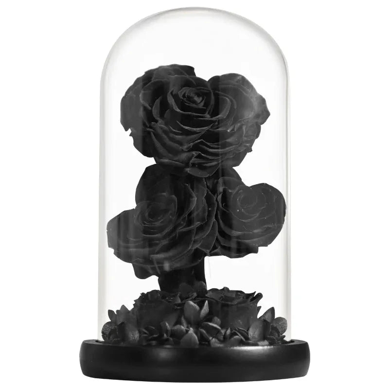 Rose Eternelle en Cœur Sous Cloche ( Choix de Couleur ) - Rose Eternelle La Boutique