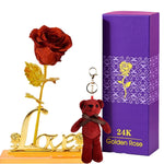Coffret Rose Eternelle en Or 24k