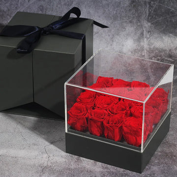 Boite de 16 Rose Eternelle Rouge - Rose Eternelle La Boutique