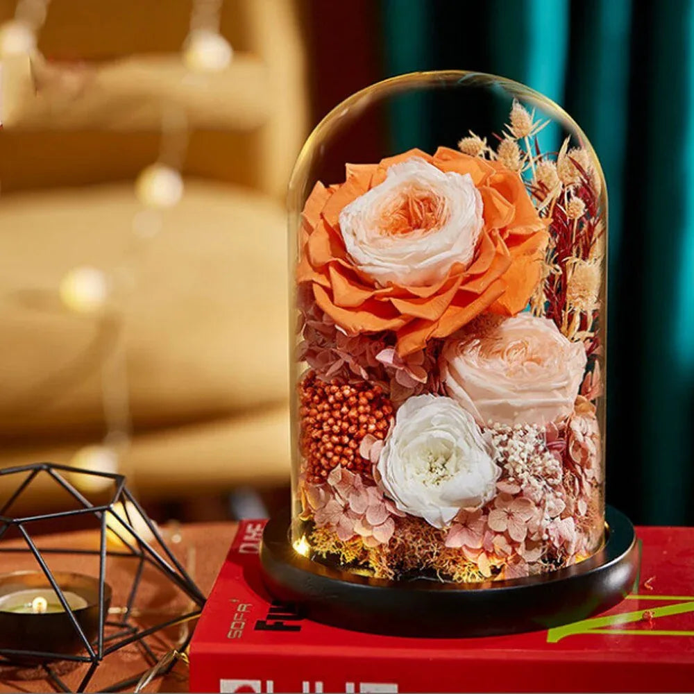 Composition Florale avec Rose Eternelle de Prestige - Rose Eternelle La Boutique