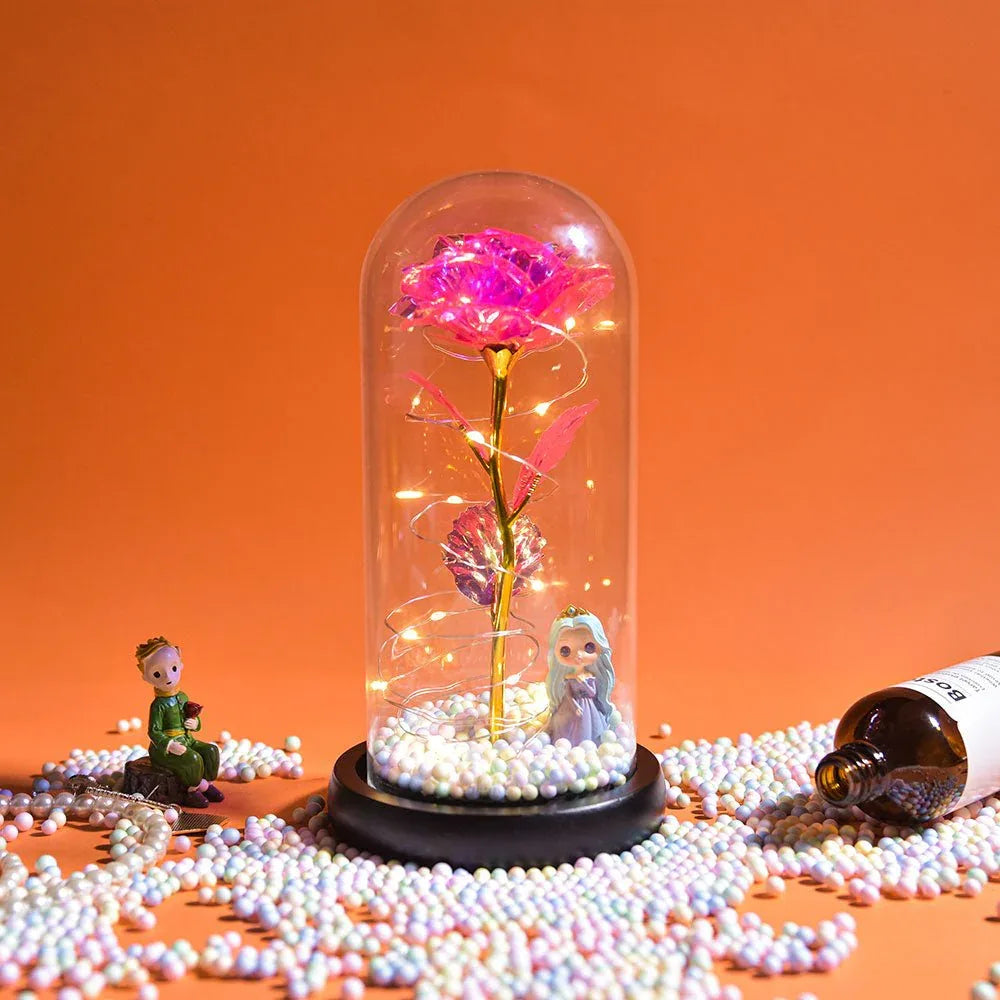 Rose Eternelle Lumineuse & Sous Cloche ( Choix de style ) - Rose Eternelle La Boutique