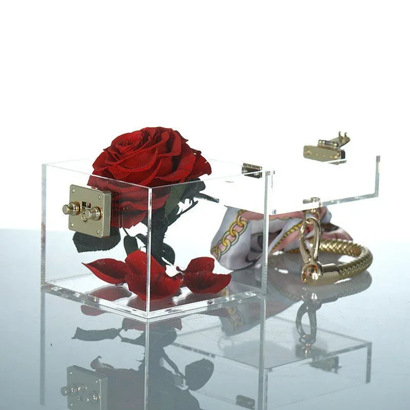 Coffret de Luxe avec une Rose Eternelle Premium - Rose Eternelle La Boutique