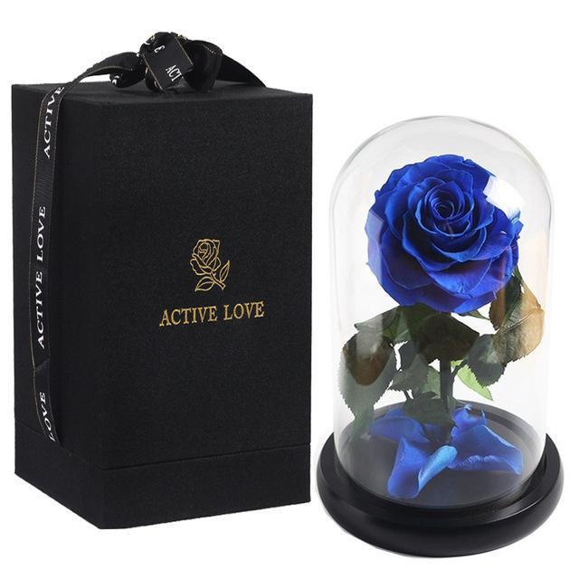 Prestigieuse Rose Bleu avec Boite - Rose Eternelle La Boutique