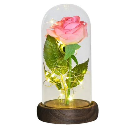 Rose Eternelle Lumineuse & Sous Cloche ( Choix de style ) - Rose Eternelle La Boutique