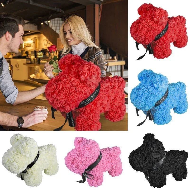 Chien en Rose Eternelle ( Choix de Couleur ) - Rose Eternelle La Boutique