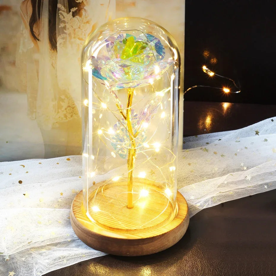 Rose Eternelle Crystal Sous Cloche (Choix de Couleurs) - Rose Eternelle La Boutique