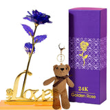 Coffret Rose Eternelle en Or 24k