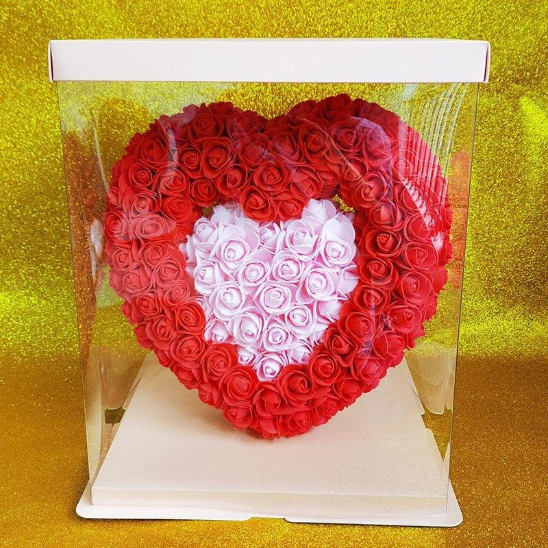 Cœur en rose éternelle + boite ( Choix de couleurs ) - Rose Eternelle La Boutique