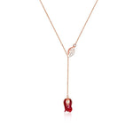 Collier en Argent avec pendentif en forme de Rose