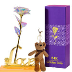 Coffret Rose Eternelle en Or 24k