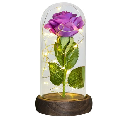 Rose Eternelle Lumineuse & Sous Cloche ( Choix de style ) - Rose Eternelle La Boutique