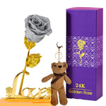 Coffret Rose Eternelle en Or 24k
