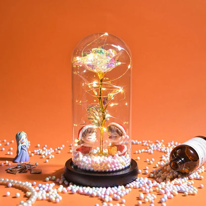 Rose Eternelle Lumineuse & Sous Cloche ( Choix de style ) - Rose Eternelle La Boutique