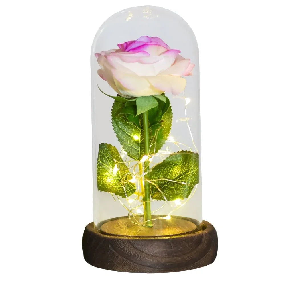 Rose Eternelle Lumineuse & Sous Cloche ( Choix de style ) - Rose Eternelle La Boutique