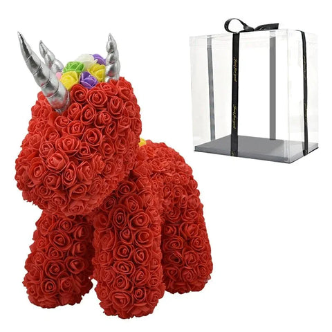 Licorne en Rose Eternelle ( Choix de couleur ) - Rose Eternelle La Boutique