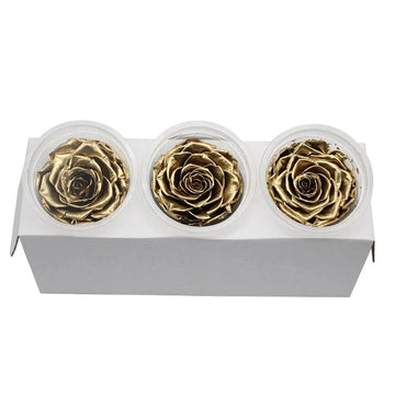 Roses Eternelle Boite Fleur Or ( Pack de 3 ) - Rose Eternelle La Boutique