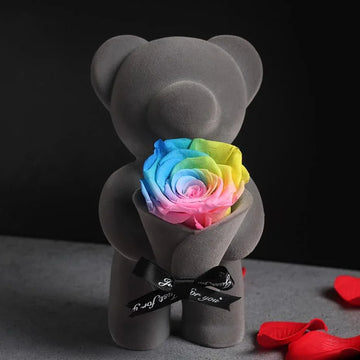Rose Eternelle Ours (Choix de Couleurs) - Rose Eternelle La Boutique