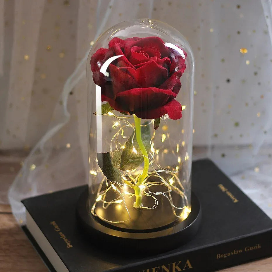 Rose Eternelle Avec LED Rouge - Rose Eternelle La Boutique