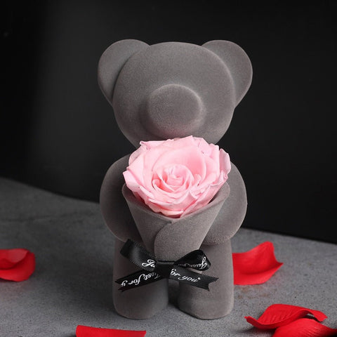Rose Eternelle Ours Rose