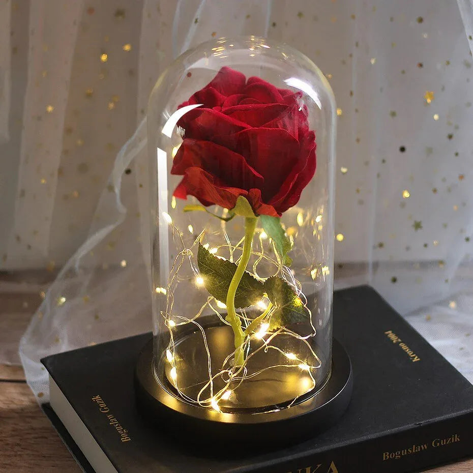 Rose Eternelle Avec LED Rouge - Rose Eternelle La Boutique