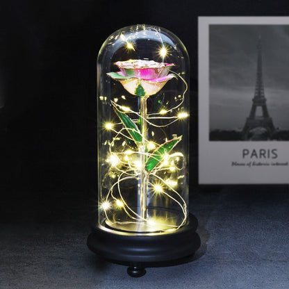 Leuchtende Ewige Rose in 24 Karat Gold (Farbauswahl)