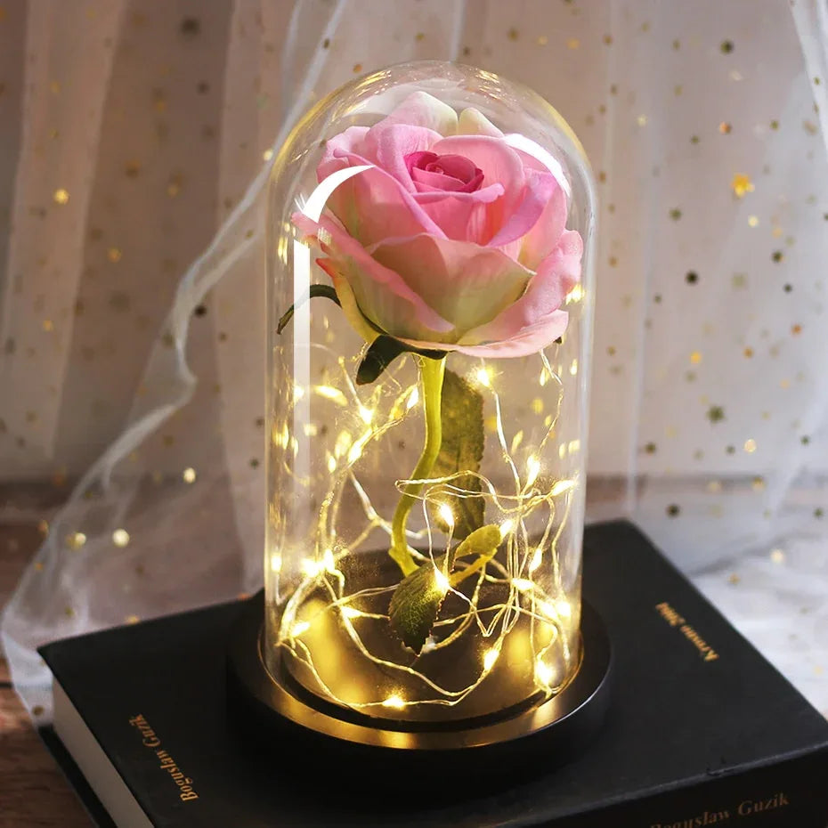 Rose Eternelle Avec LED Couleur Rose - Rose Eternelle La Boutique