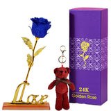 Coffret Rose Eternelle en Or 24k