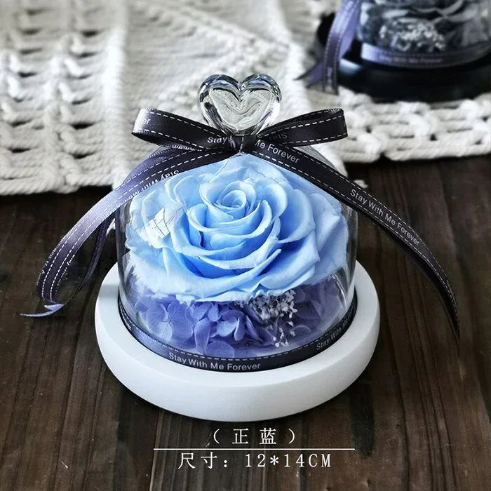 Rose Eternelle Sous Cloche (Trio de Fleurs Rouge) - Rose Eternelle La Boutique