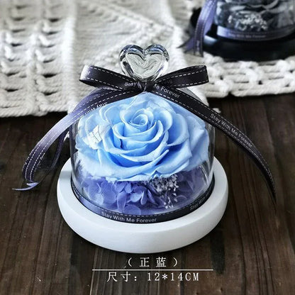 Rose Eternelle Sous Cloche (Trio de Fleurs Rouge) - Rose Eternelle La Boutique