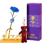 Coffret Rose Eternelle en Or 24k