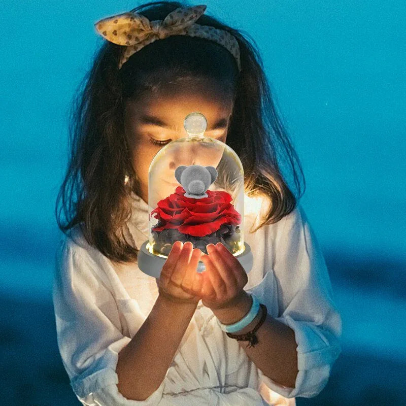 Rose Eternelle Ourson ( Choix de style ) - Rose Eternelle La Boutique