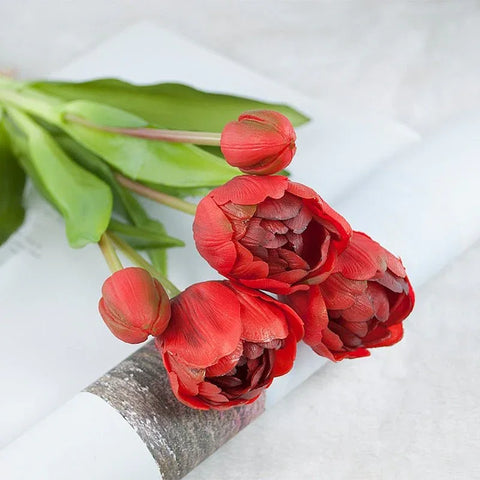 Plante Artificielle - Tulipes en Silicone pour Décoration - Rose Eternelle La Boutique