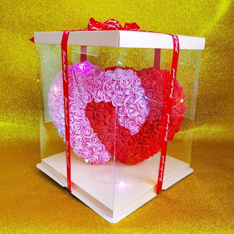 Cœur en rose éternelle + boite ( Choix de couleurs ) - Rose Eternelle La Boutique
