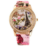Montre a Quartz & Strass . Edition spéciale : Rose éternelle