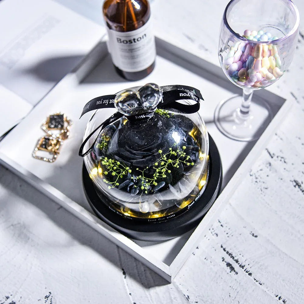 Rose Eternelle Suprême avec Cloche design ( Choix de couleur ) - Rose Eternelle La Boutique