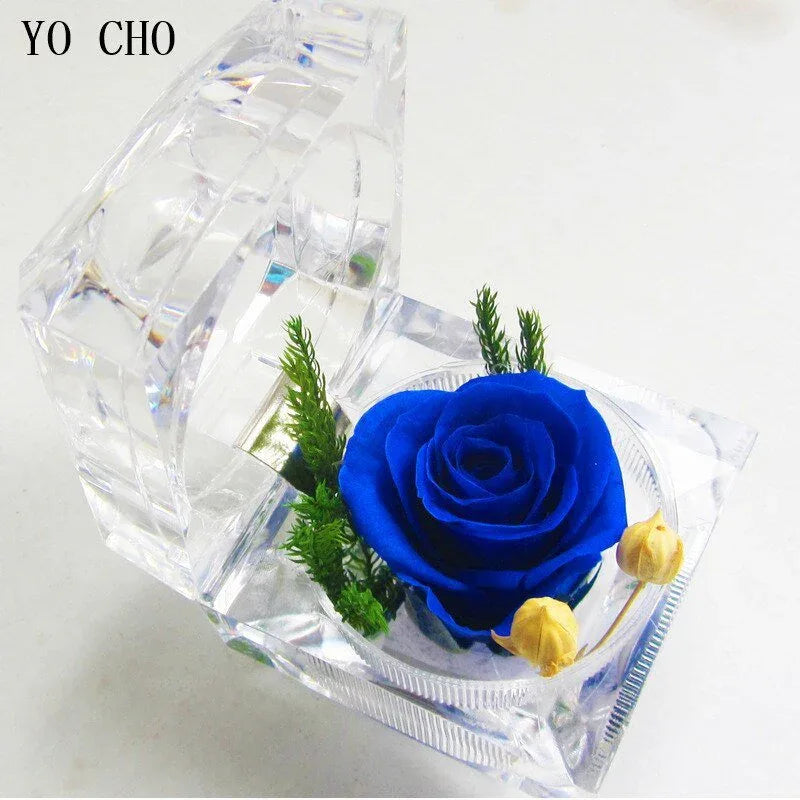 Rose Eternelle petite Boite en Verre ( choix couleur ) - Rose Eternelle La Boutique