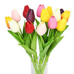 Lot de 10 fleurs artificielles en forme de tulipe