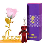 Coffret Rose Eternelle en Or 24k