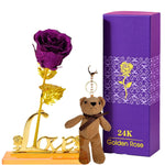 Coffret Rose Eternelle en Or 24k