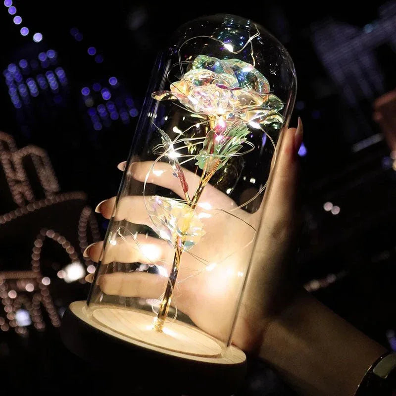 Rose Eternelle Lumineuse & Sous Cloche ( Choix de style ) - Rose Eternelle La Boutique