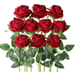Décorez avec Élégance - 10 Fleurs Roses Artificielles
