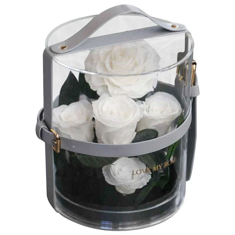 Composition Florale avec Rose éternelle de Haute Qualité - Rose Eternelle La Boutique