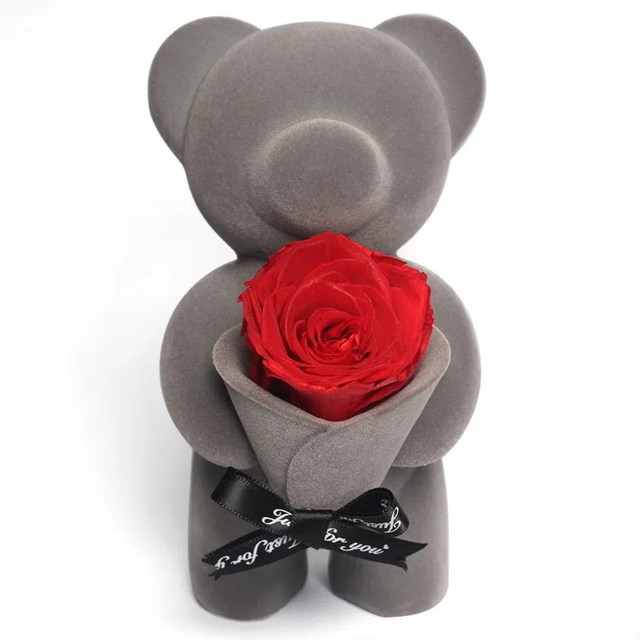 Rose Eternelle Ours Rose - Rose Eternelle La Boutique