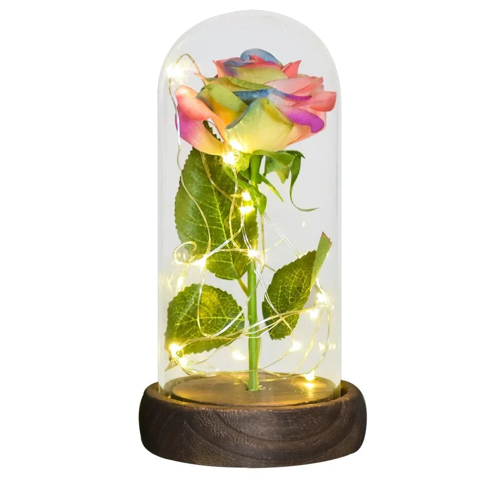 Rose Eternelle Lumineuse & Sous Cloche ( Choix de style ) - Rose Eternelle La Boutique