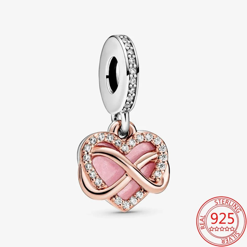 Charms bracelet pandora Cœur Eternel ( Choix de Style ) - Rose Eternelle La Boutique