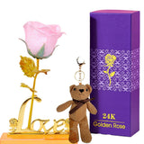 Coffret Rose Eternelle en Or 24k